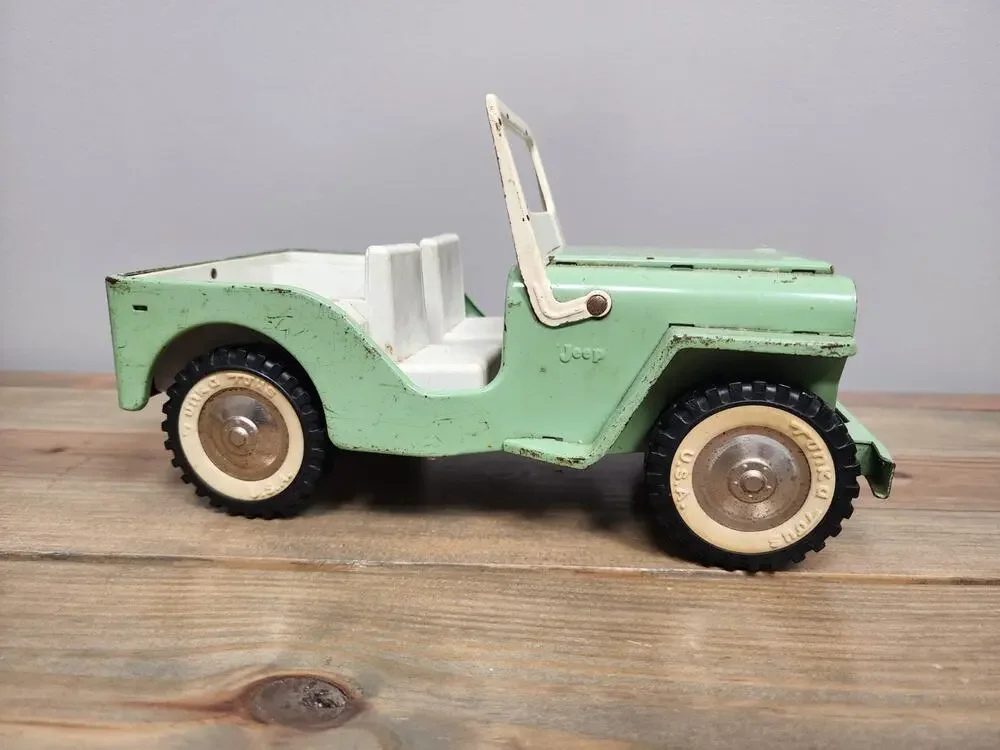 Vintage 1965 Tonka Toys Outdoor Living Light Green Jeep Runabout #2140